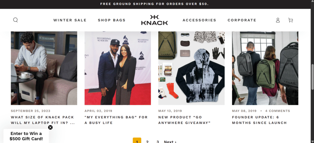 Knack Bags Brand Overview